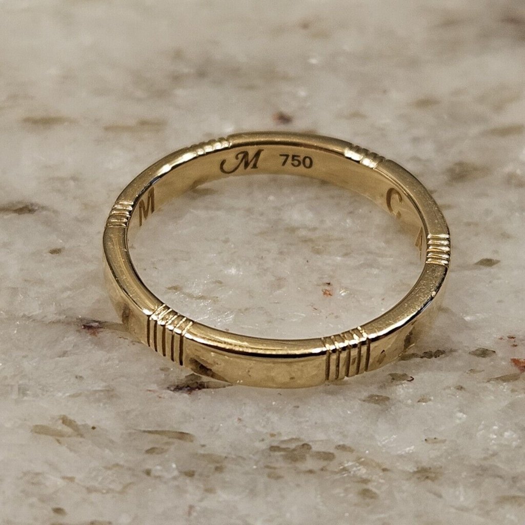 New Monica Rich Kosann Carpe Diem Seize The Day Poesy Stackable 18k Gold Ring 4 — image 6 of 8